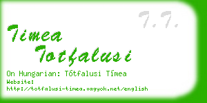 timea totfalusi business card