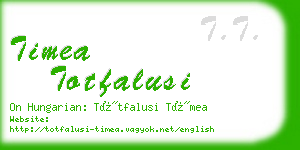 timea totfalusi business card